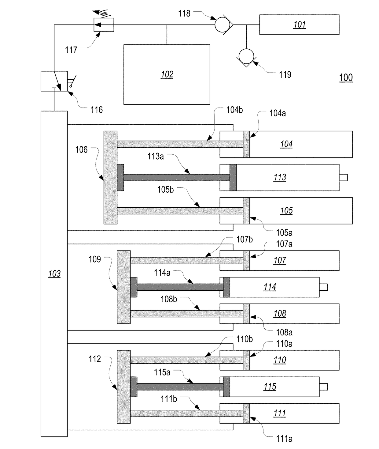 Medical infusion pump for sequentially injecting solutions from multiple syringes