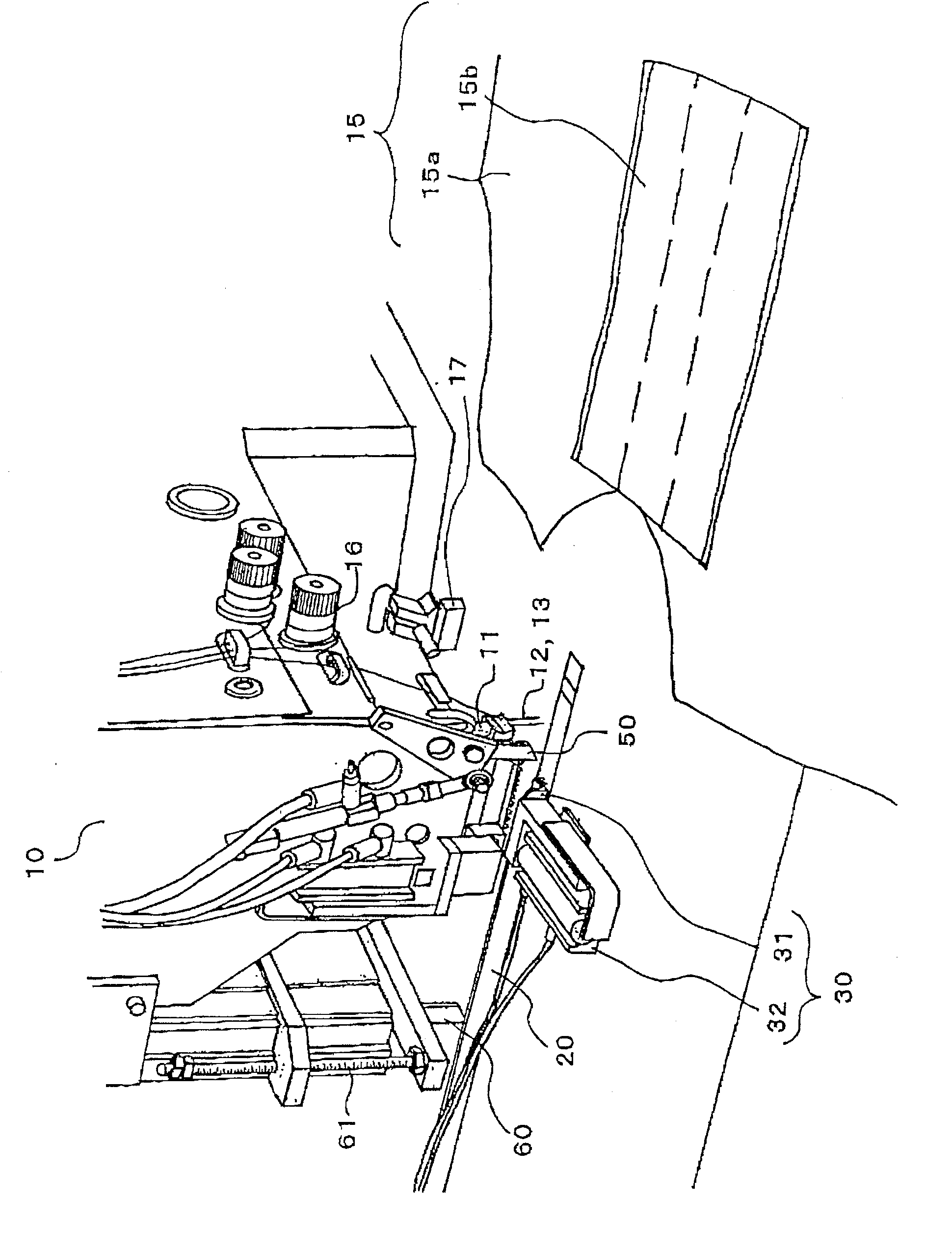 Sewing machine with front lace automatic sewing function for knit goods