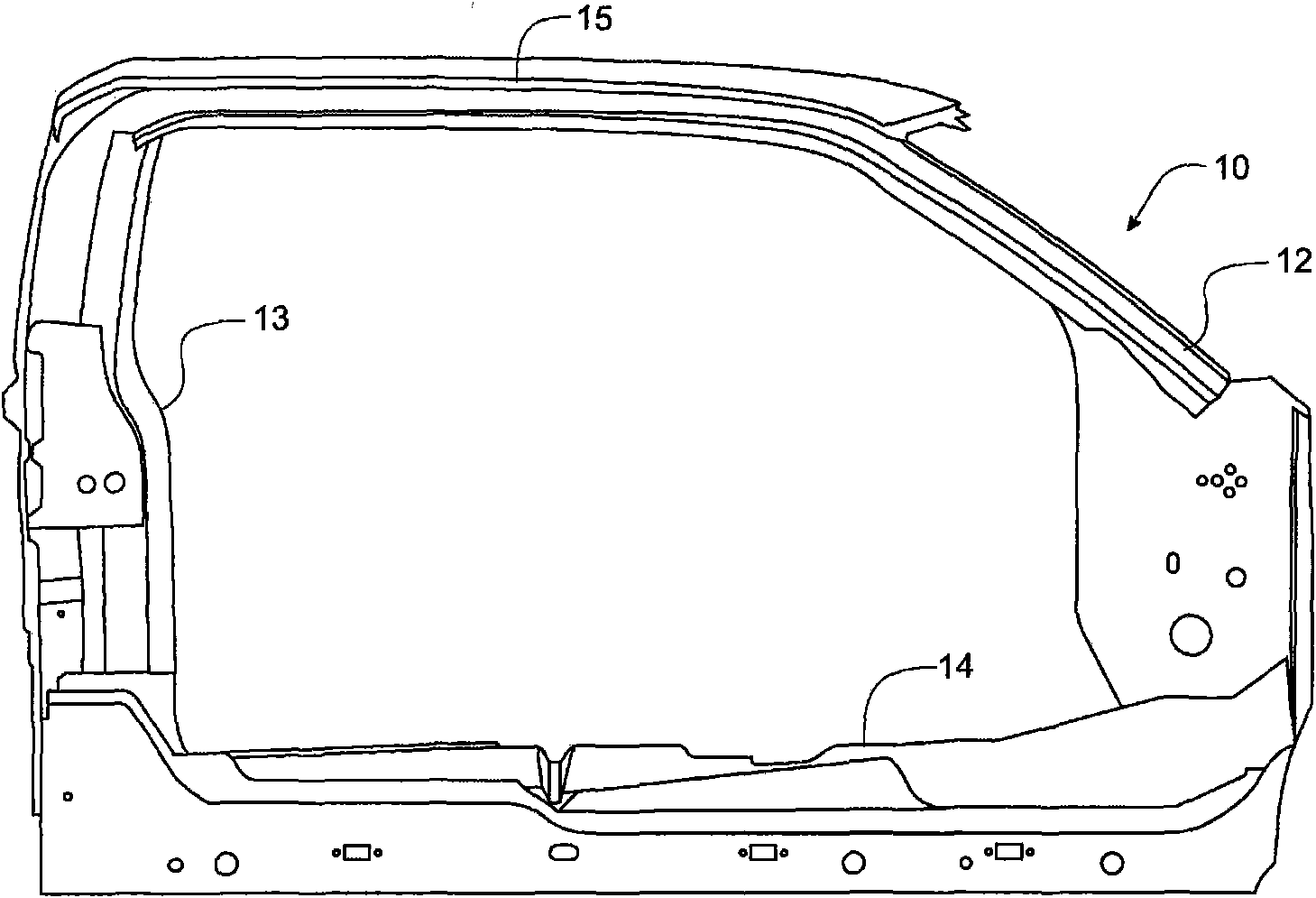 Dual cell body side rail for automotive vehicles