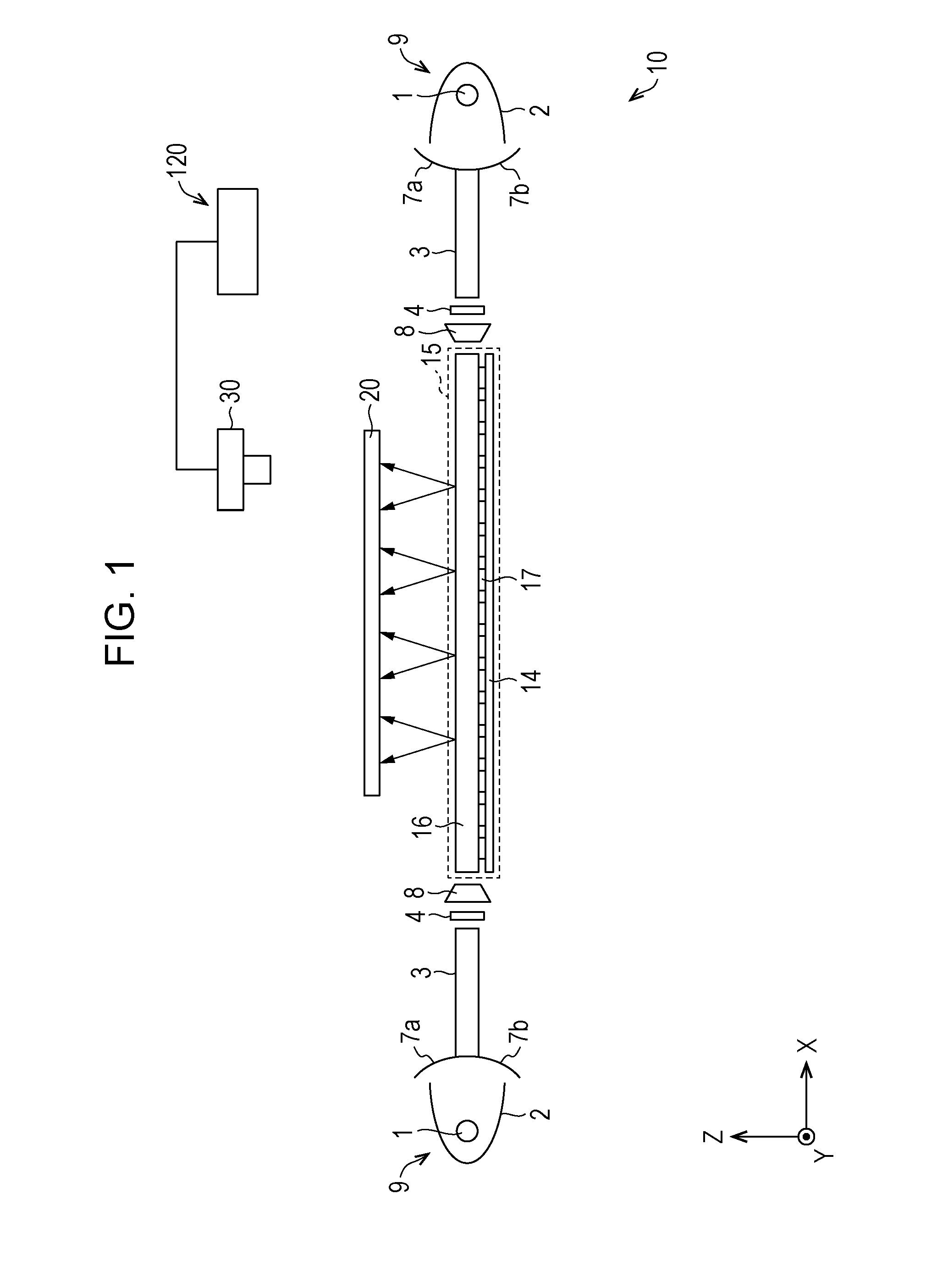 Artificial sunlight radiation device