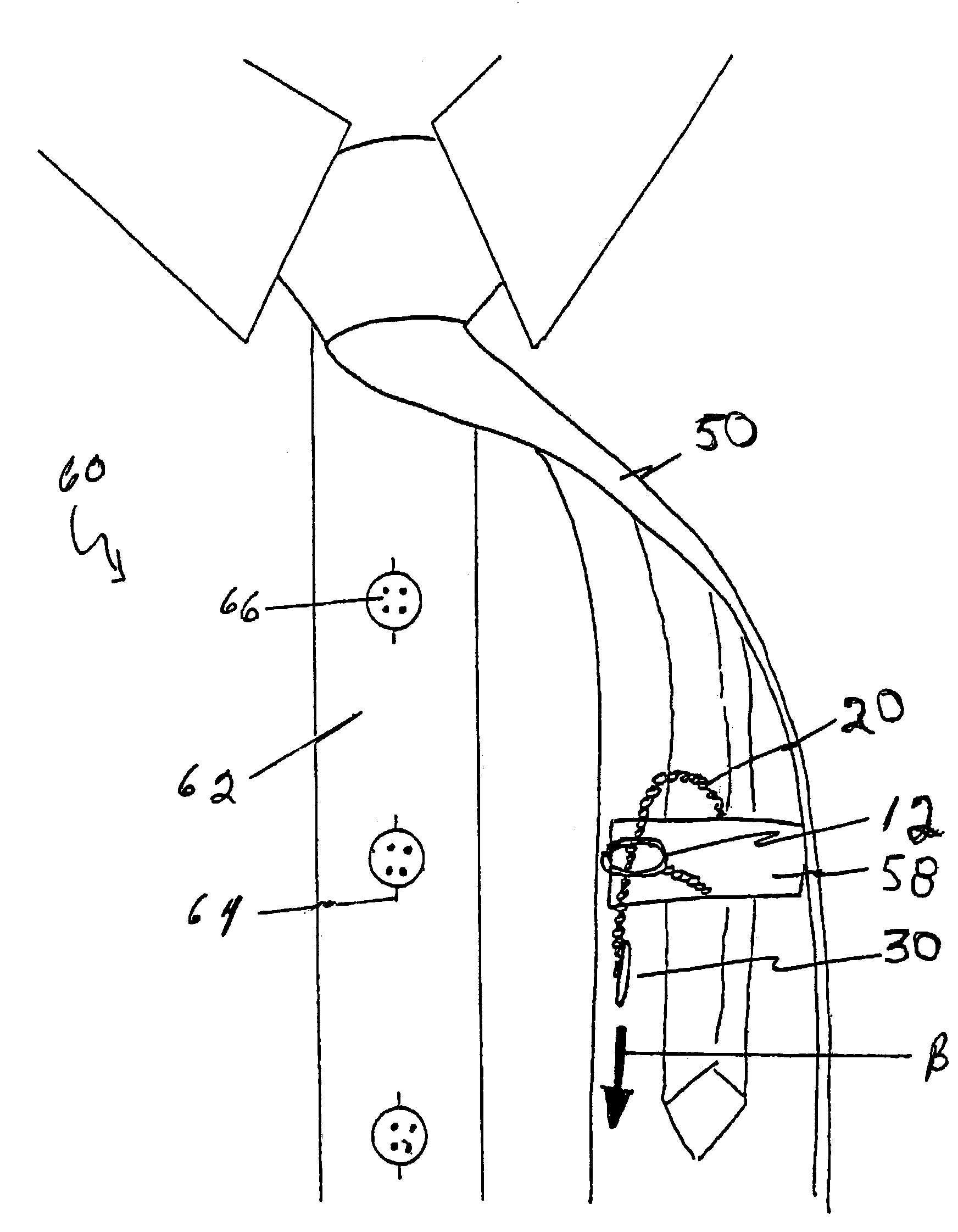 Device and method for securing a necktie