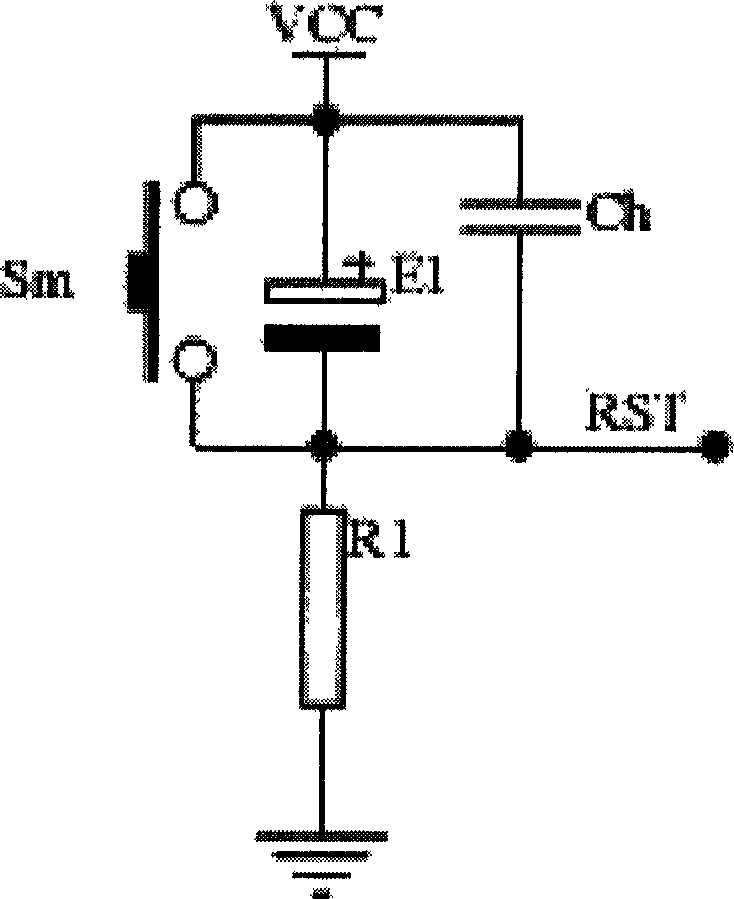 Reset circuit for television set switching on and off