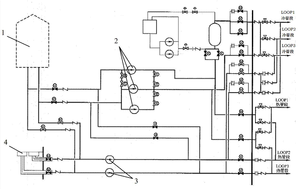 Active and non-active combined core water injection heat lead-out device