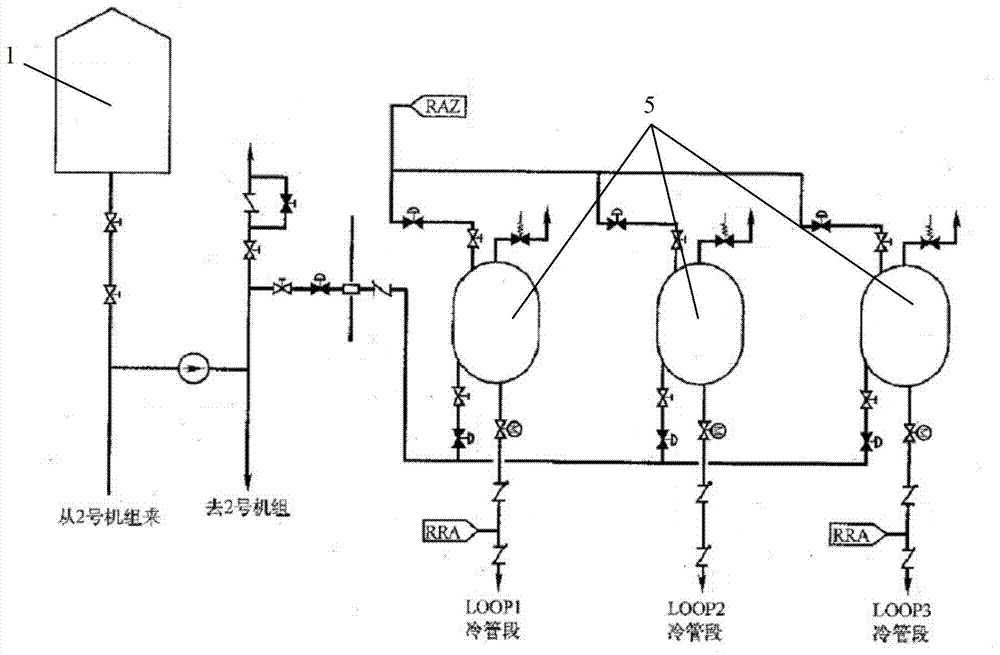 Active and non-active combined core water injection heat lead-out device