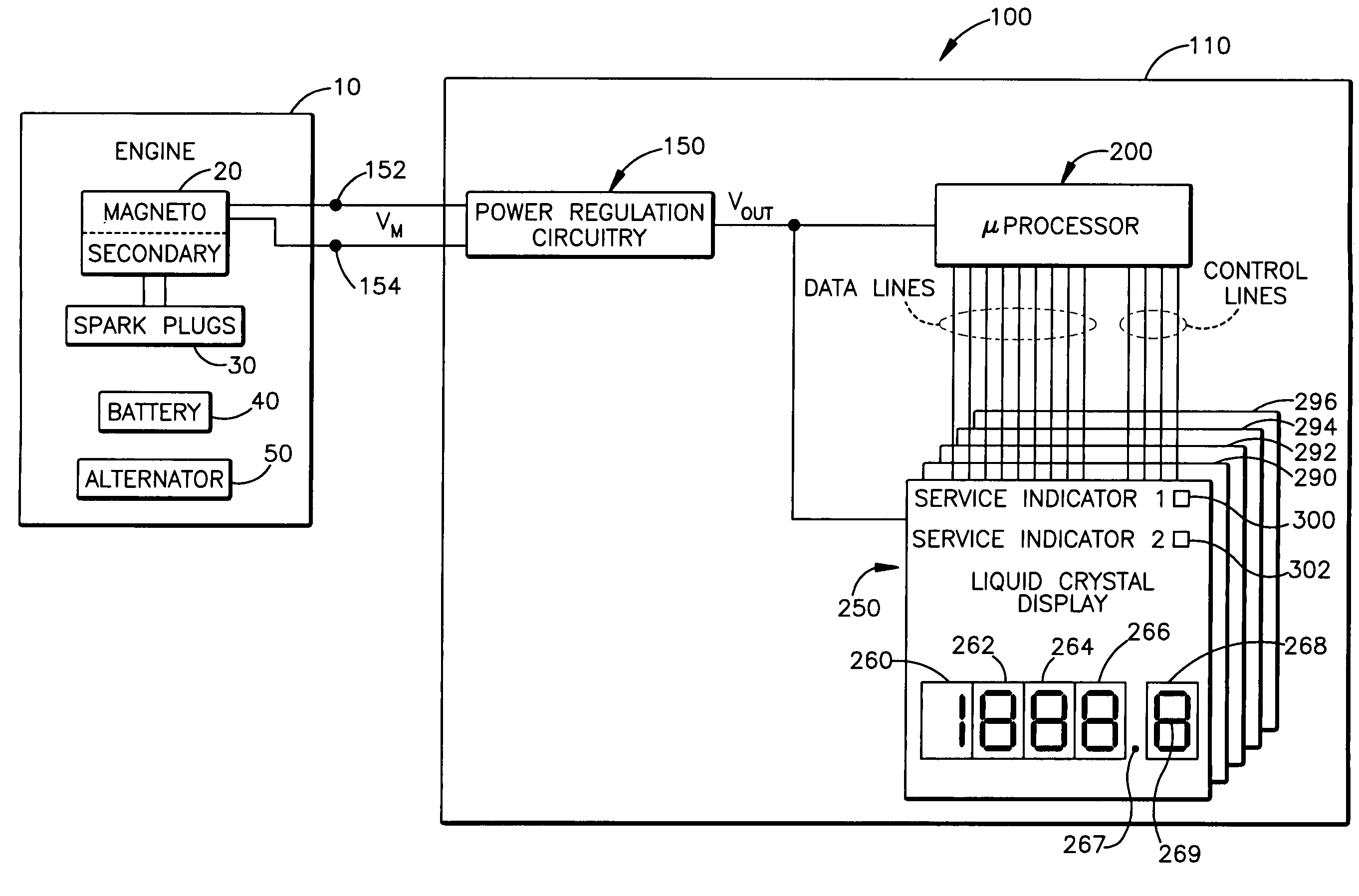 Digital engine hour meter for outdoor power equipment