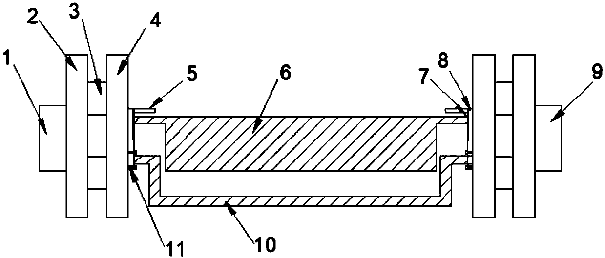 Rotating table turnover mechanism of automobile carpet foaming die frame