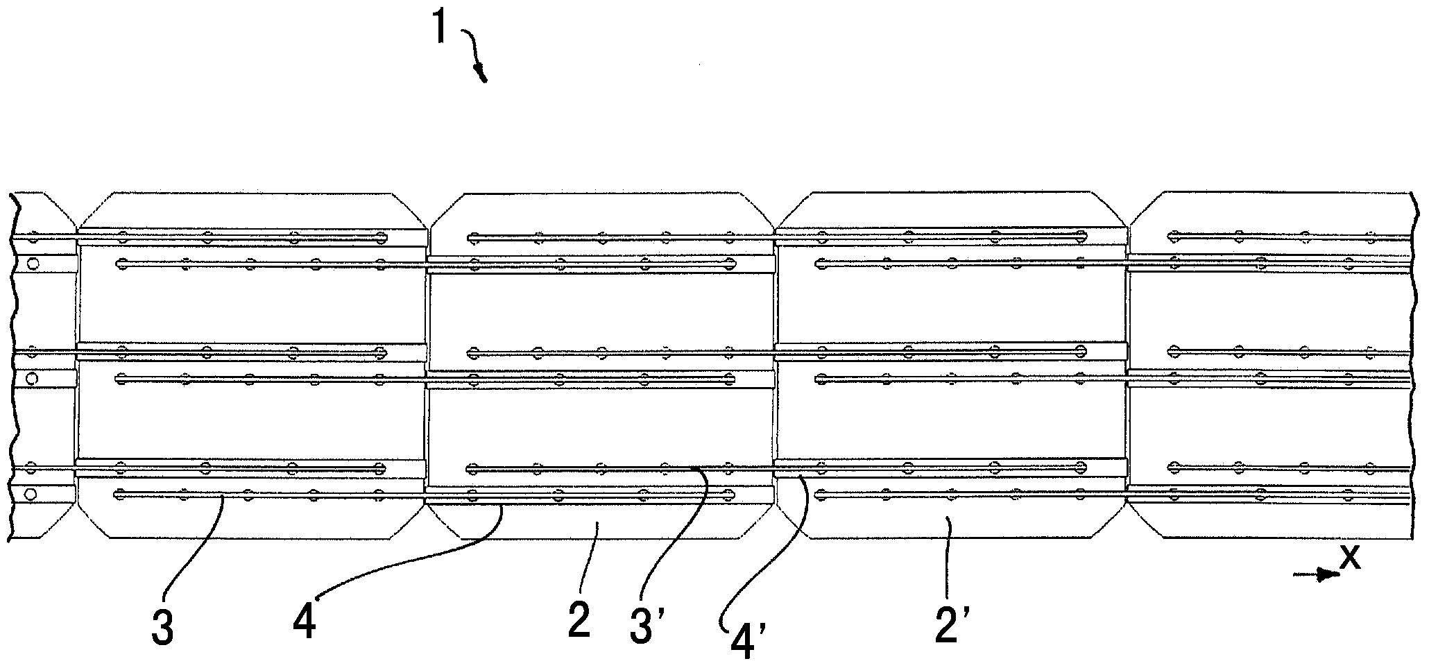 Solar cell string, method and device for connecting solar cells to a solar cell string