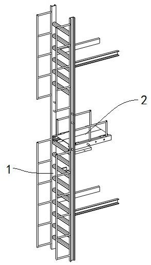 Combined type ladder stand for tower reactor