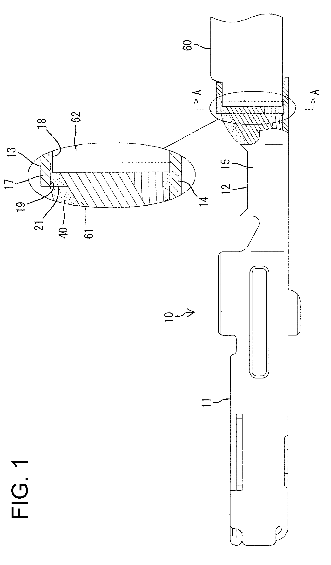Terminal fitting and a method for forming a fluid-proof terminated wire assembly