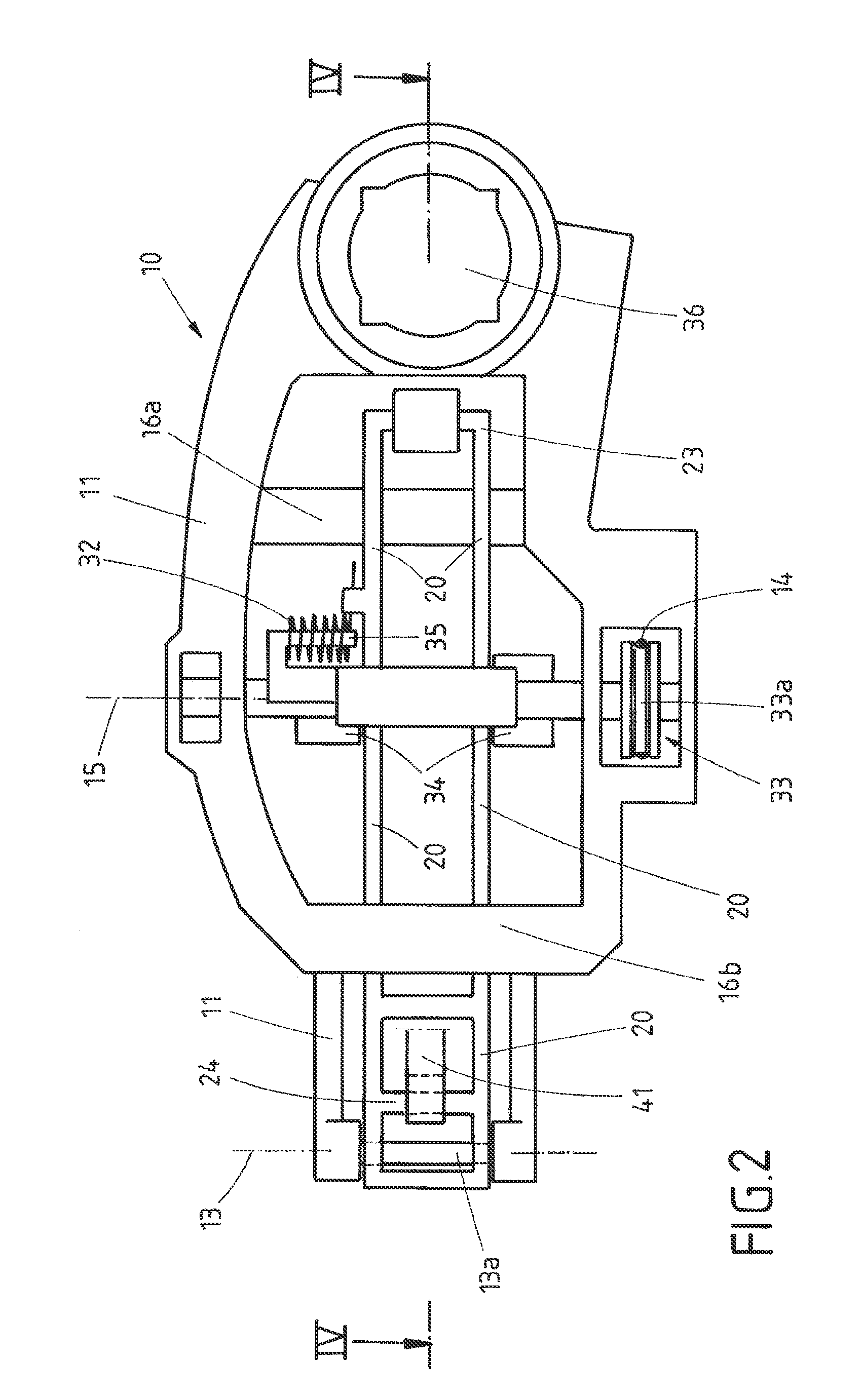 Device for actuating the closure of a movable part