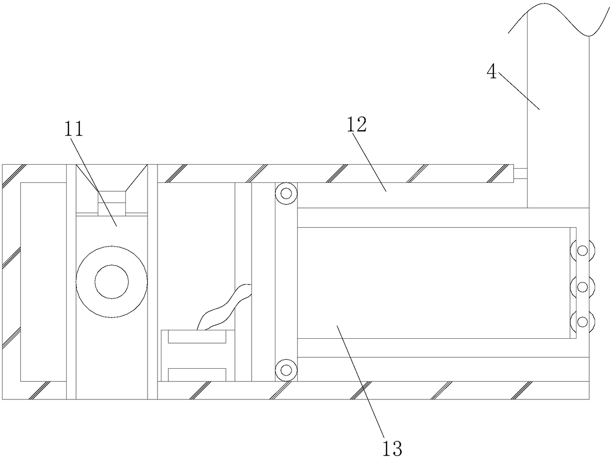 Brick chimney hanging basket with diameter changing function along wall for working high above ground