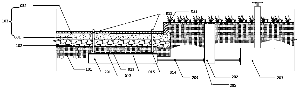 Water-permeable luminescent concrete, and road paving system including same