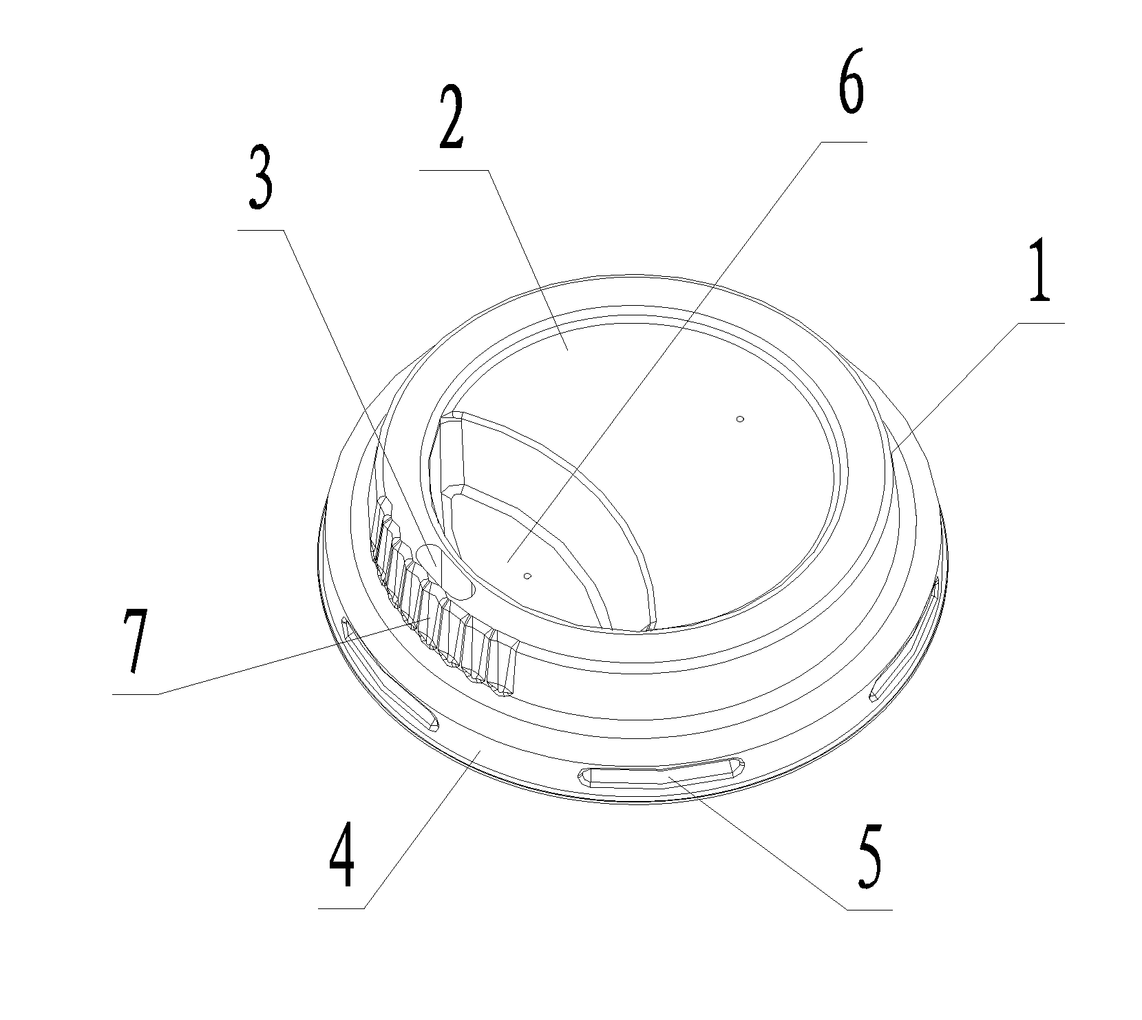 Method for Preparing a Pulp Molded Cup Lid with Buckles without Overlapping Curves on Both Surfaces