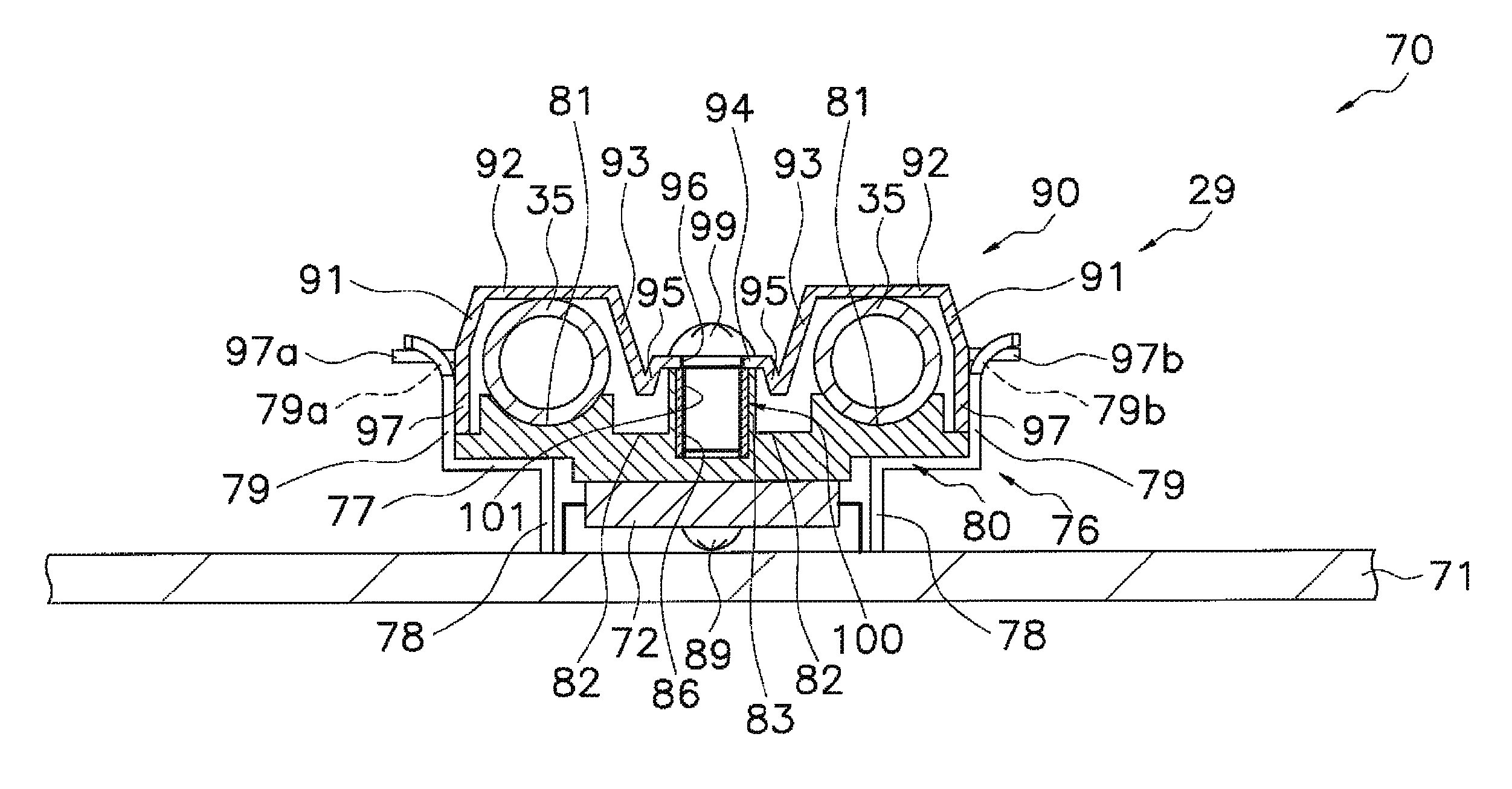 Refrigerant jacket and air conditioning apparatus equipped therewith