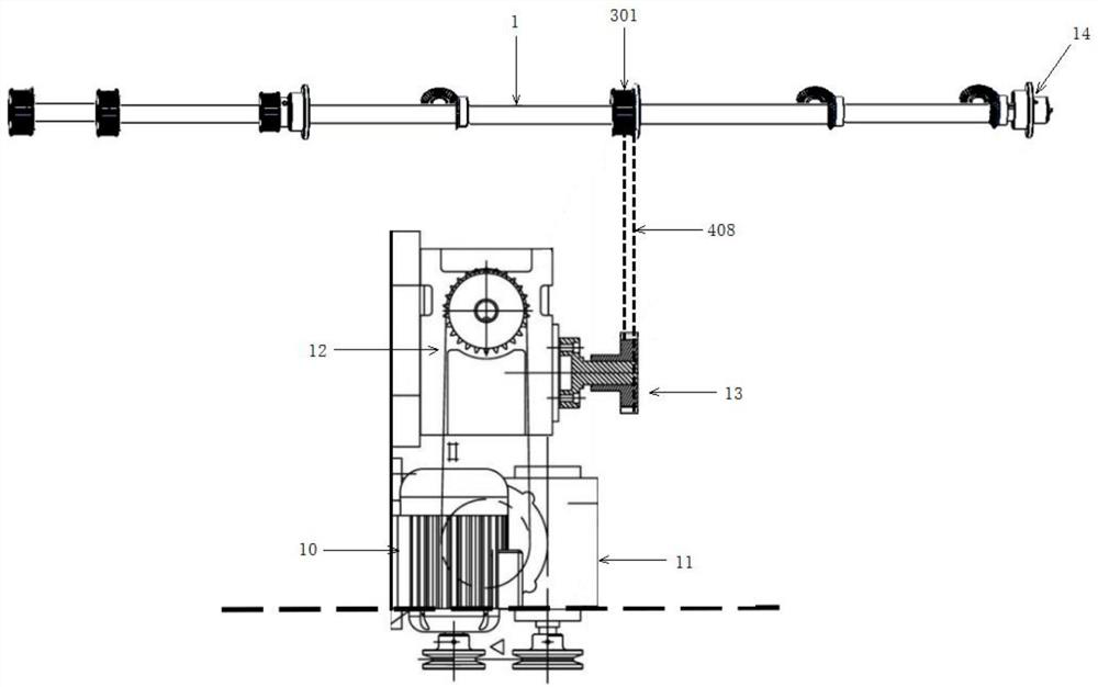 Transmission structure of boxing machine