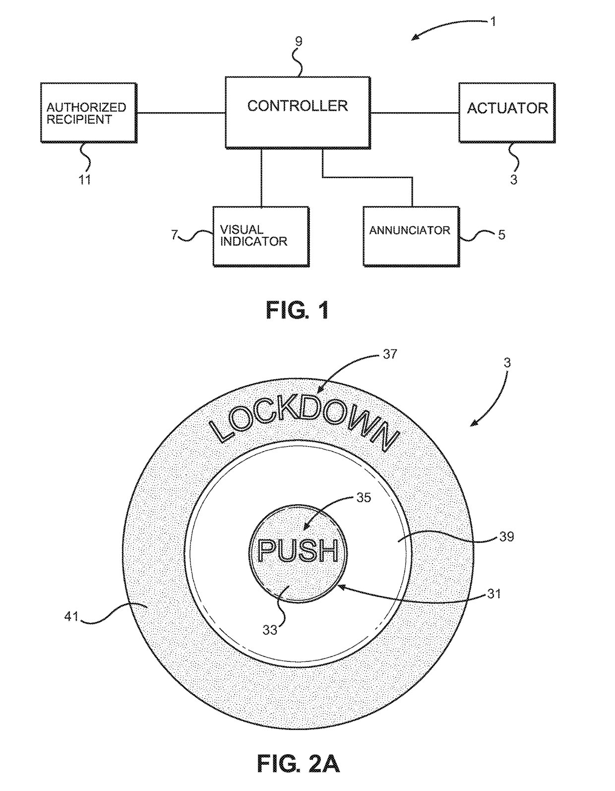 Lockdown apparatus for initiation of lockdown procedures at a facility during an emergency