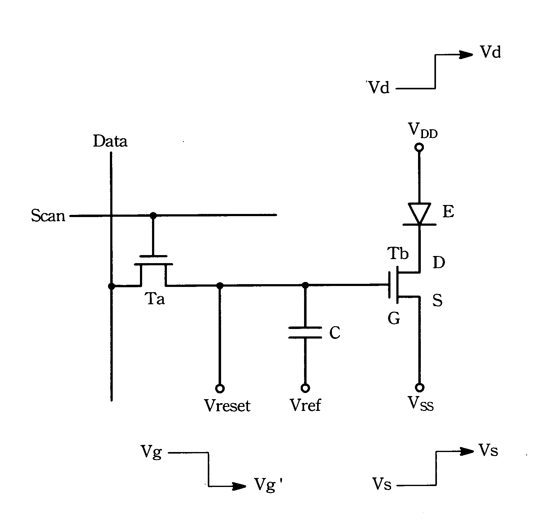 Method for driving active display