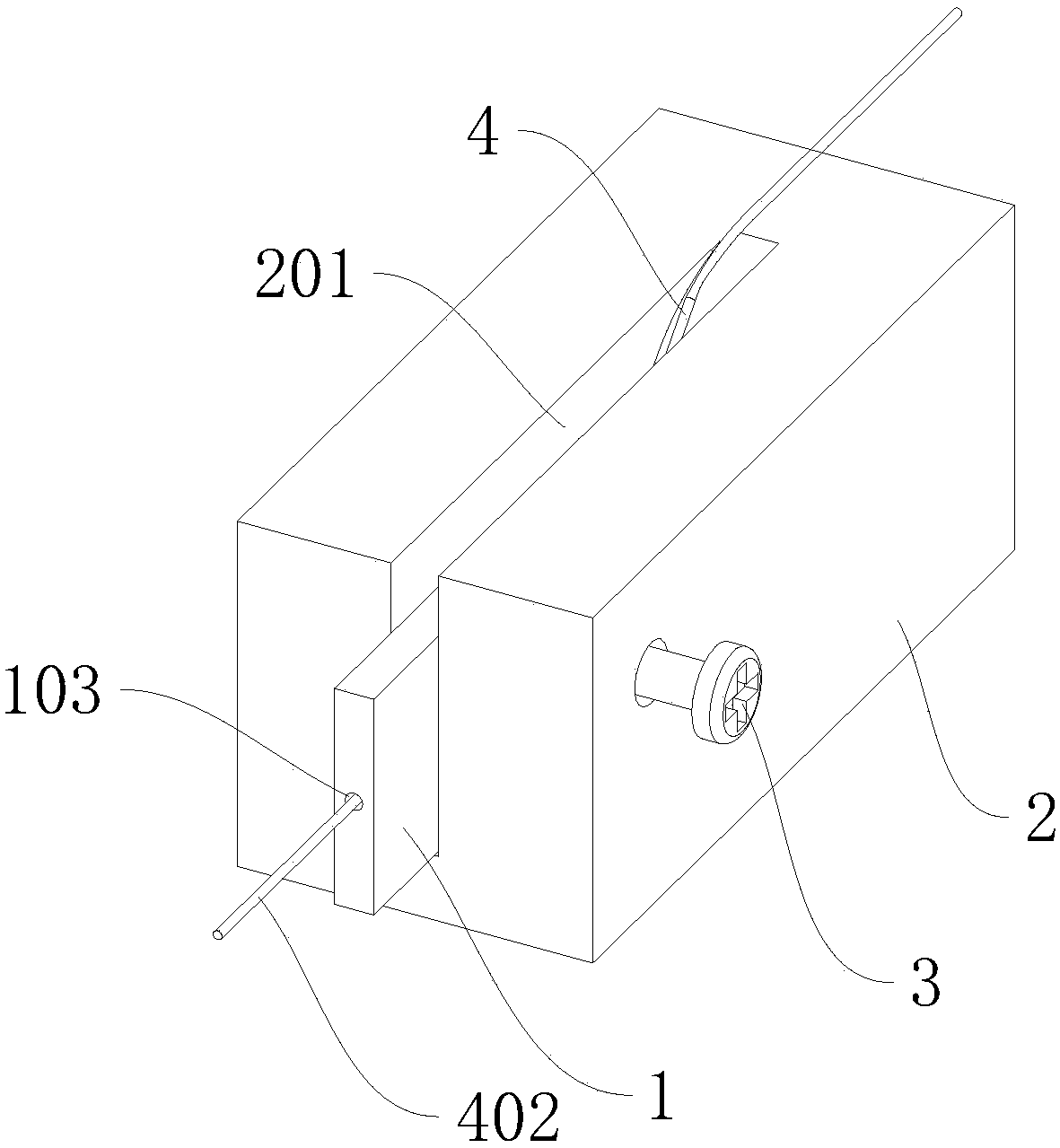 Optical fiber scanner connecting structure