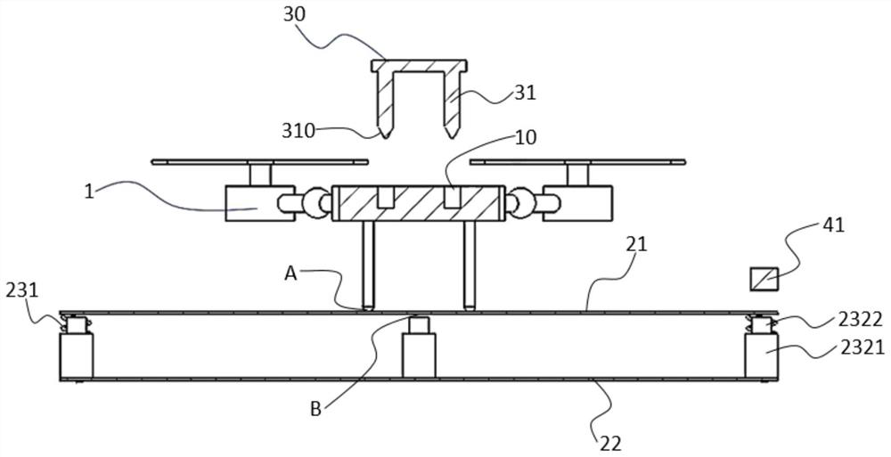 Unmanned aerial vehicle positioning mechanism and building