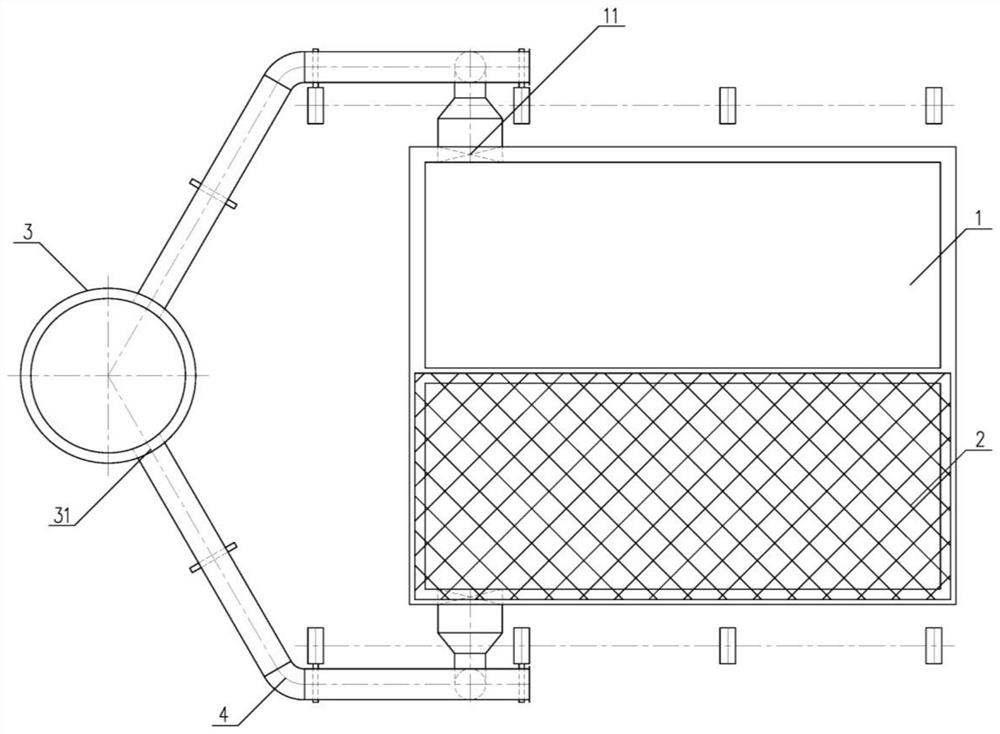 Centralized steam discharging device of water slag filtering tank and using method thereof