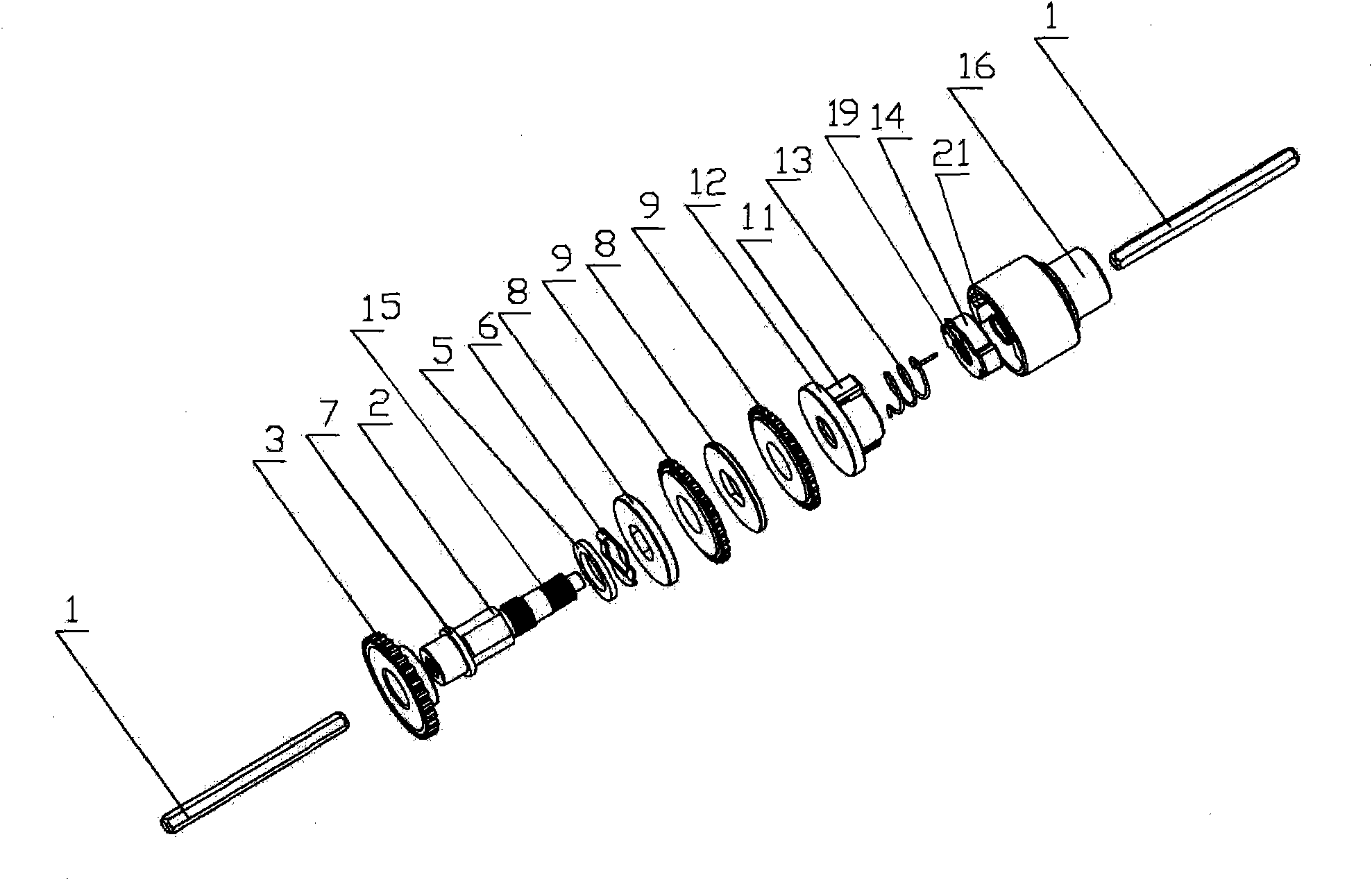 Unidirectional load self-braking spiral braking device