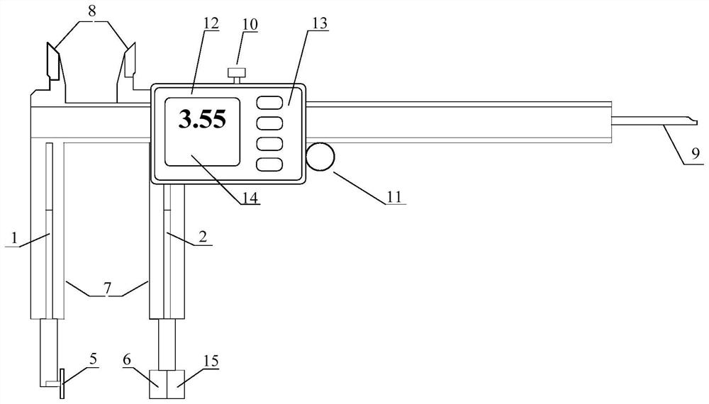 High-precision laser measuring device for caliper