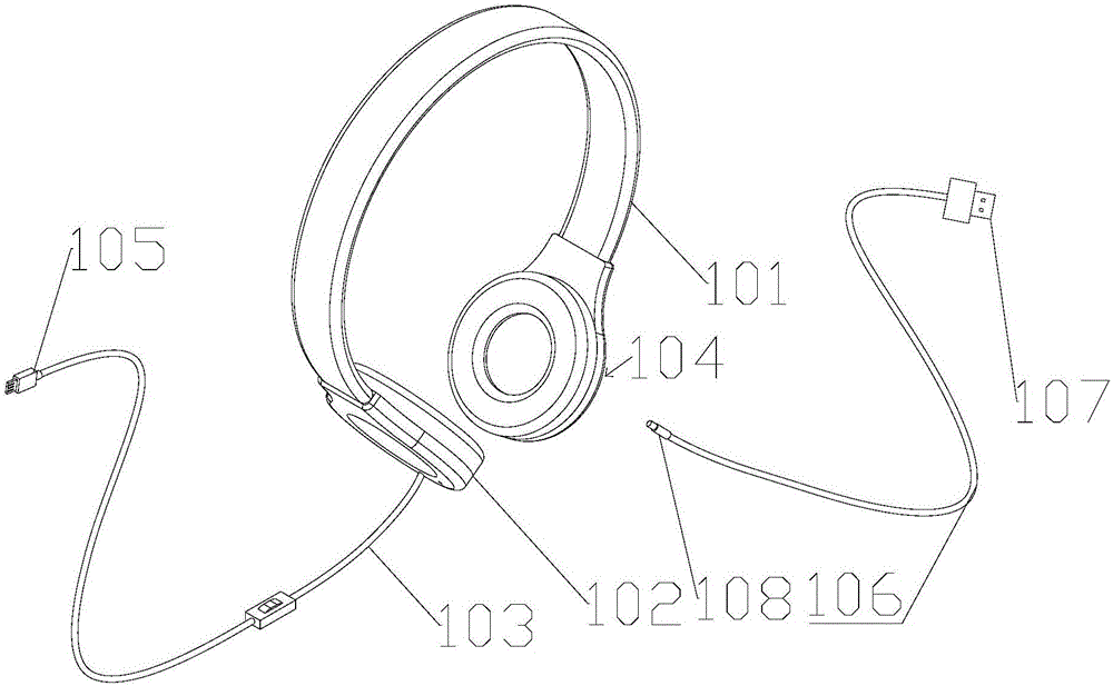 Earphone for charging audio device and method for charging audio device
