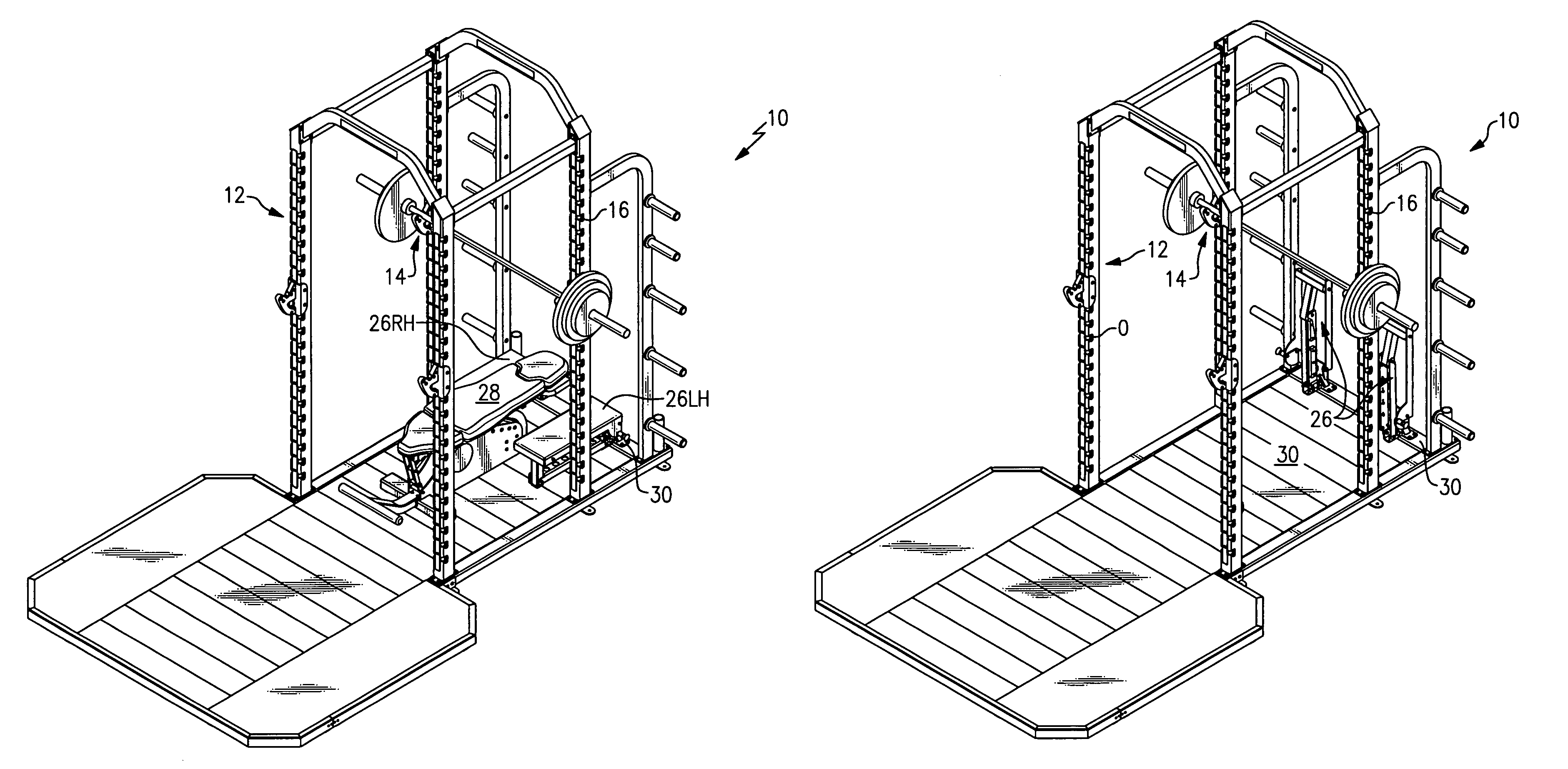 Weightlifting system with spotter platform