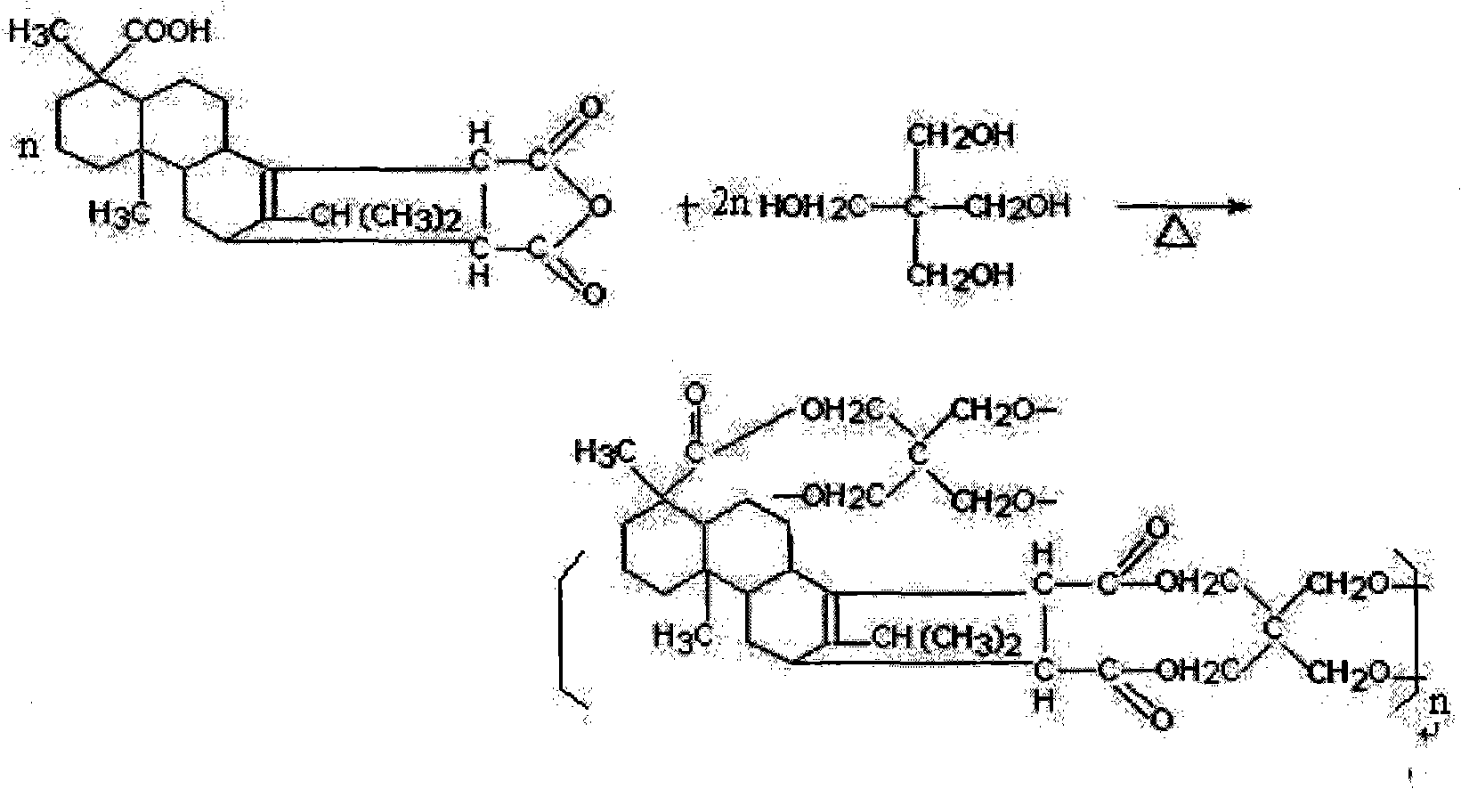 Production method of abietic maleic anhydride resin