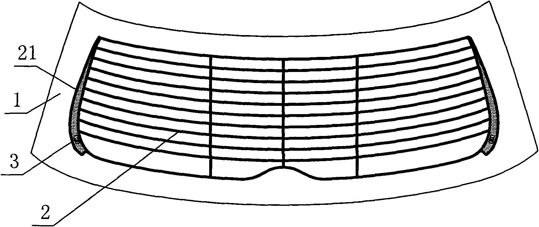 Method for welding tongue piece of automobile back windshield