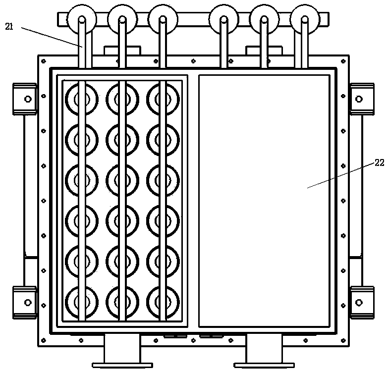 Radioactive waste incineration flue gas filtering method