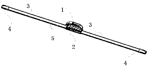 Detaching structure of novel multifunctional framework-free windscreen wiper universal base