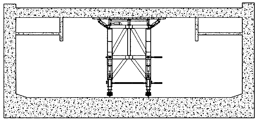 A construction method for a formwork trolley of a column-free straight wall vault subway station