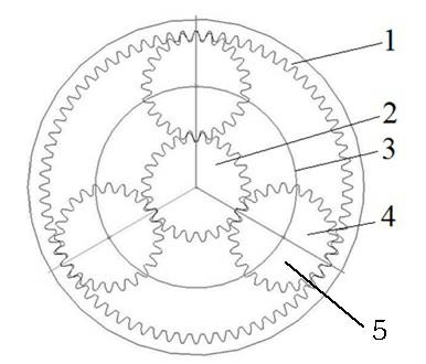 Planetary transmission system with bevel gears subjected to axial modification