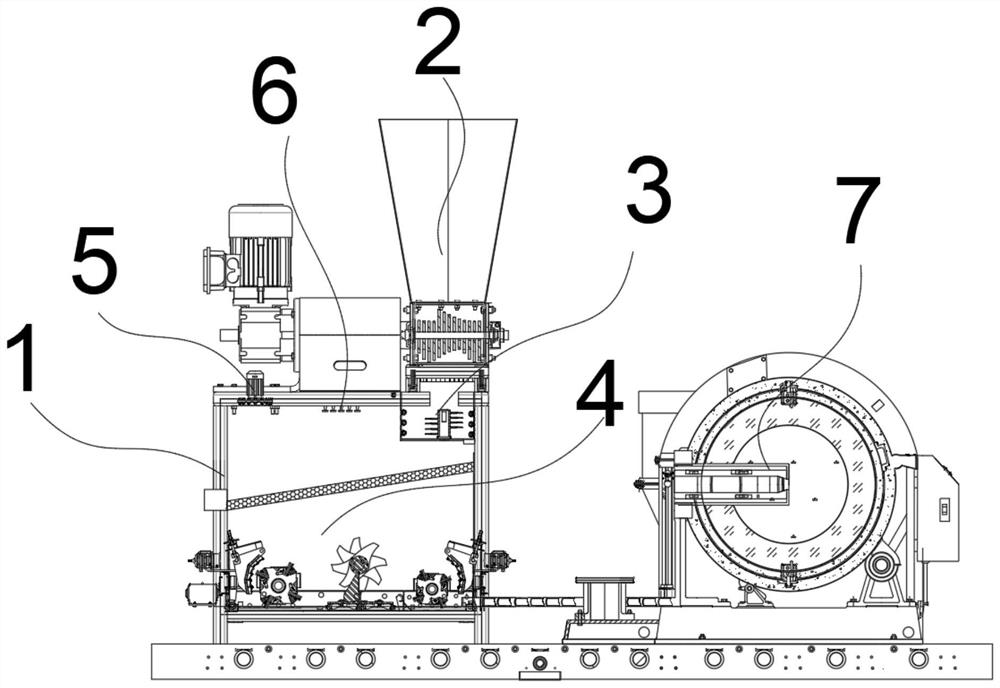 Crushing box special for waste recovery device for environment-friendly construction