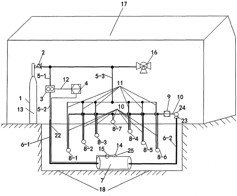 A test device for simulating natural gas leakage in soil