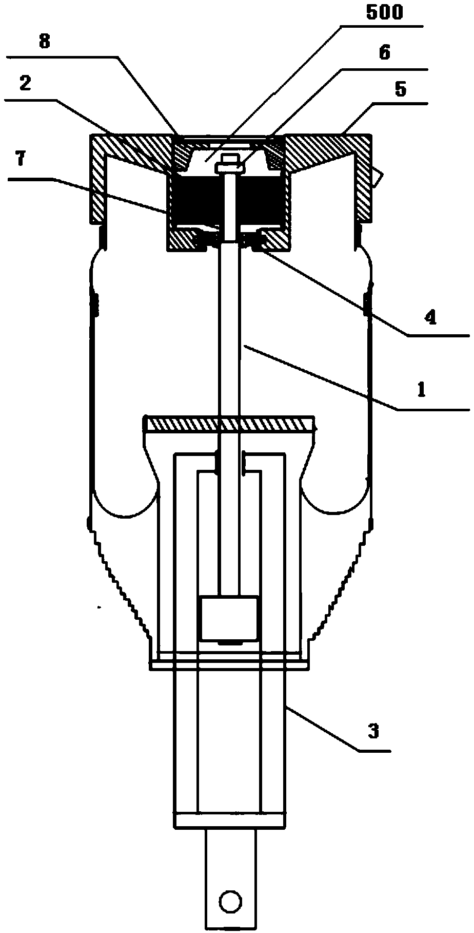 Lever-mechanism-based air spring shock absorber assembly providing lateral force