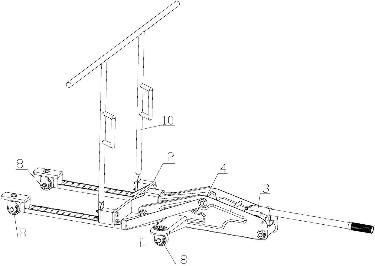 A jack for mounting car tires