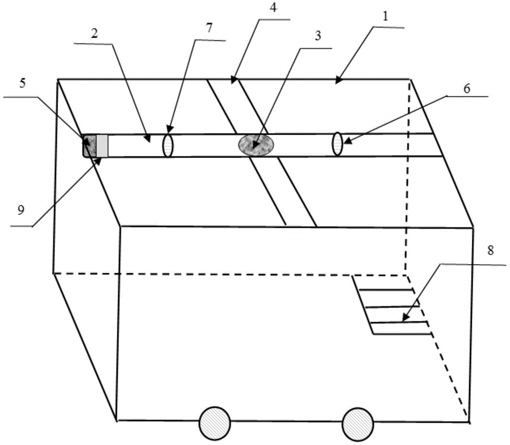 A vehicle-mounted tunnel full-section shape detection device and method