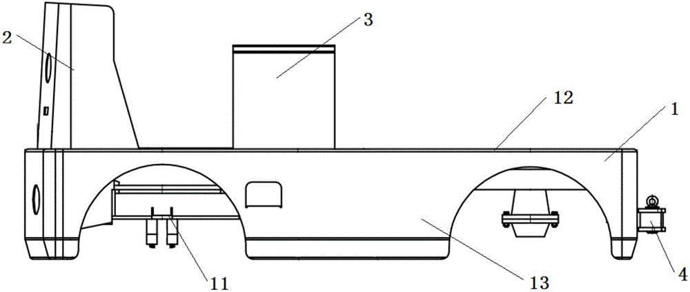 Car body with dual illumination devices and motor tractor