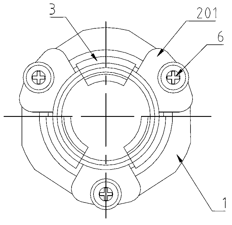 Fast connecting device for air impermeability test of water-cooling radiator