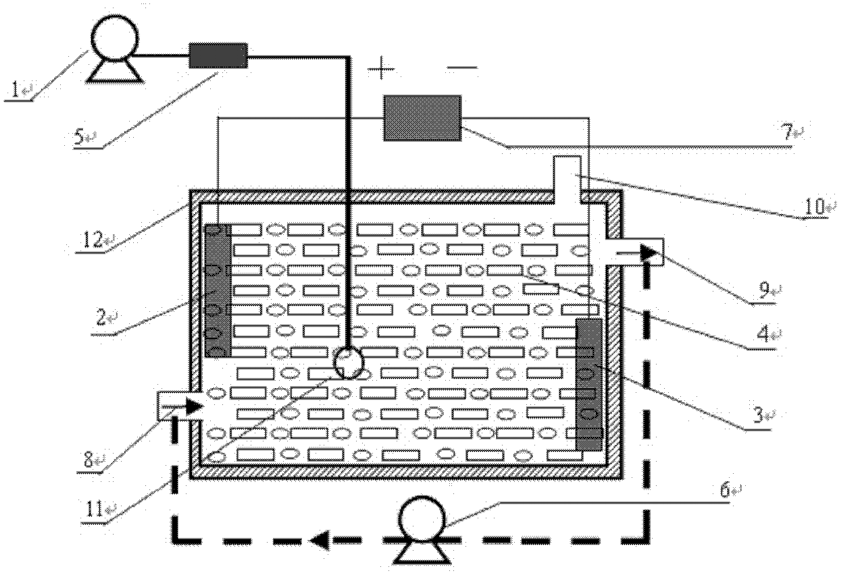 Bioelectrochemical denitriding reactor and application method thereof