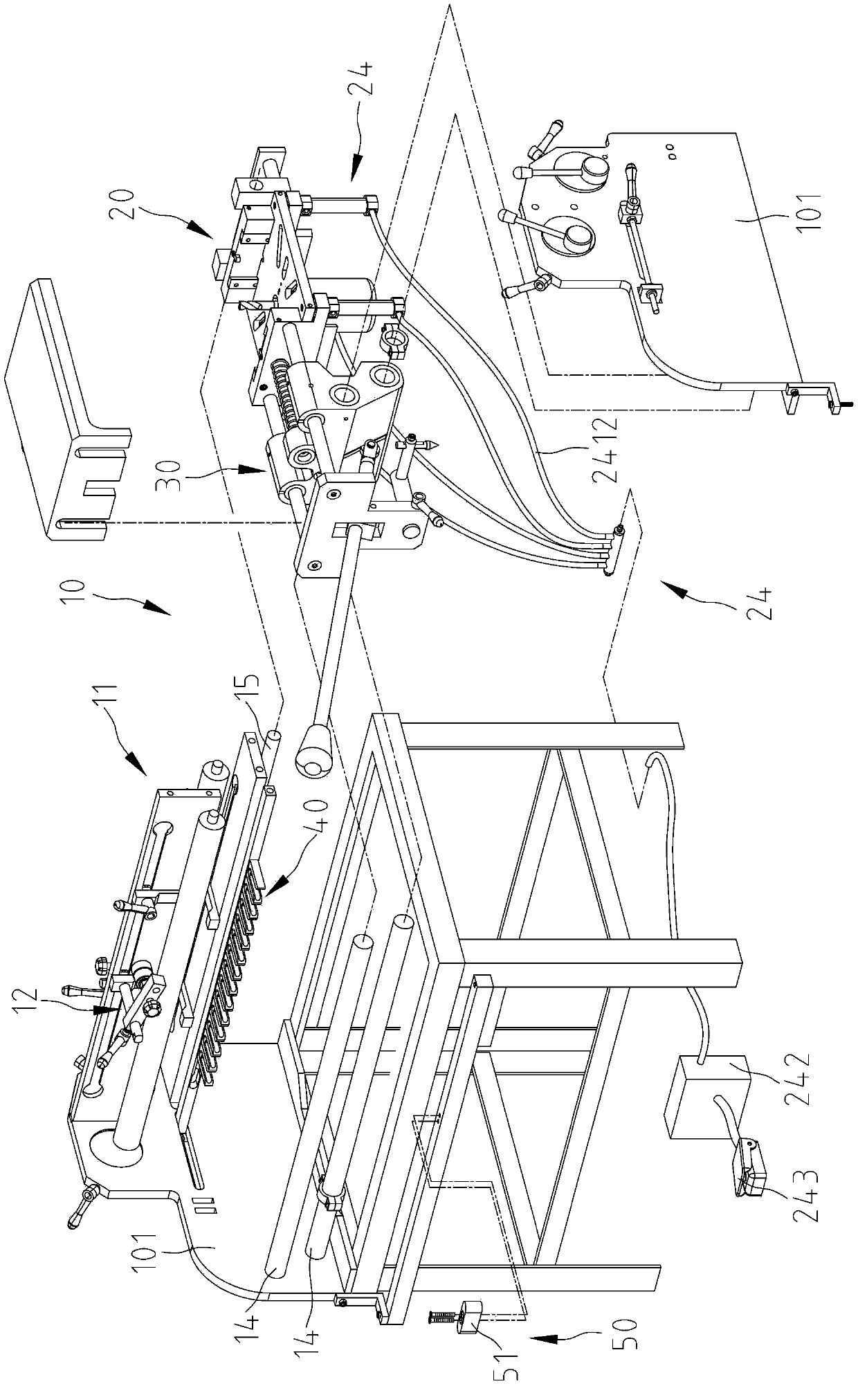 Guide device of woodworking machine