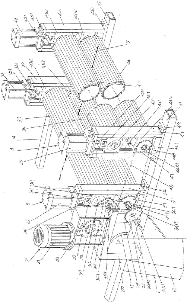 Top drafting and opening device matched with top processing tank