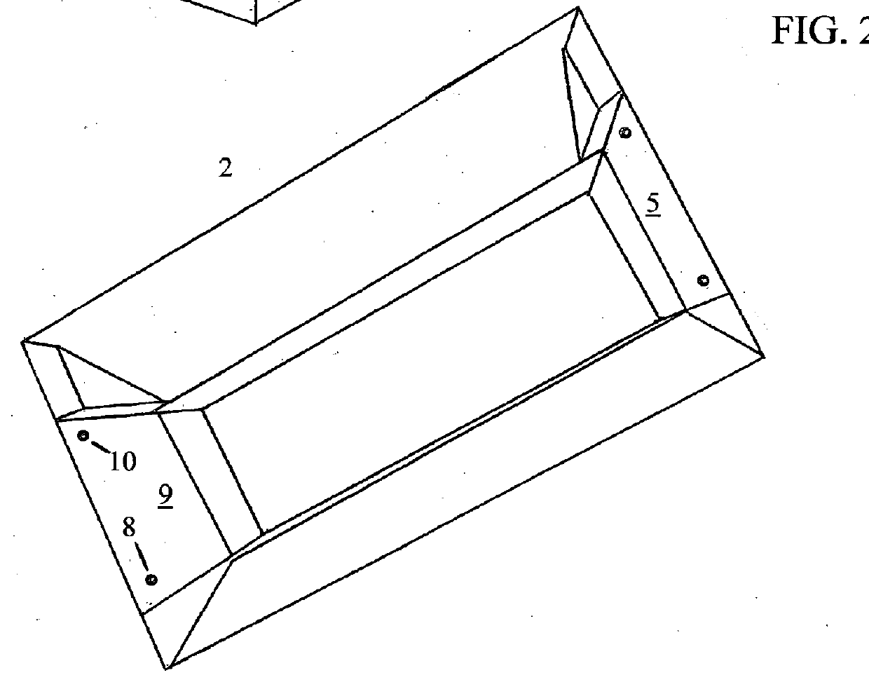 Ceiling debris collection bin