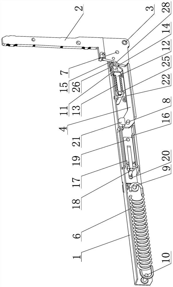 A kind of oven hinge with one-way cushioning