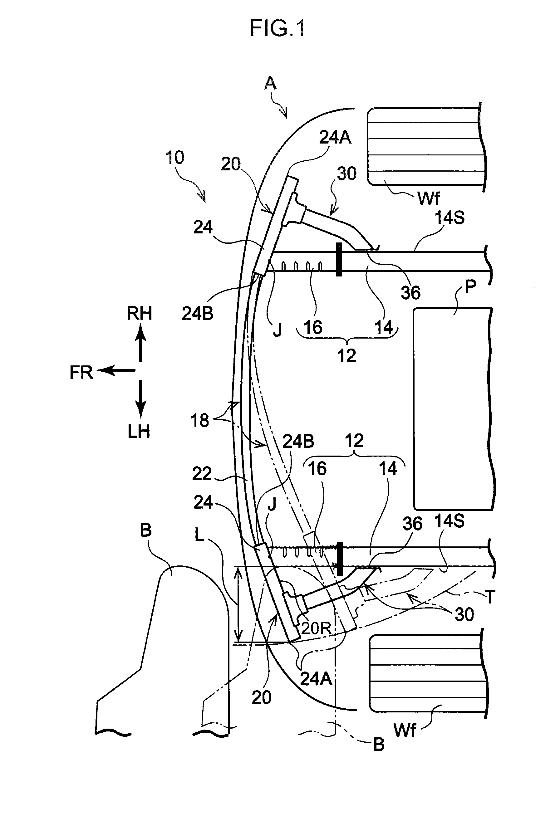 Vehicle body end section structure