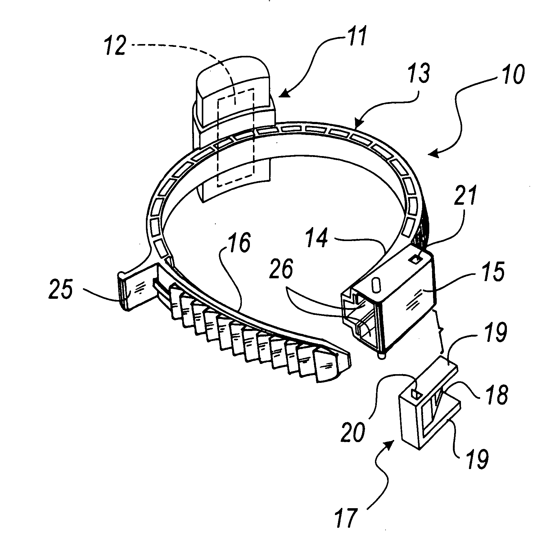 Anti-theft device for items having portions that can be surrounded by straps or the like