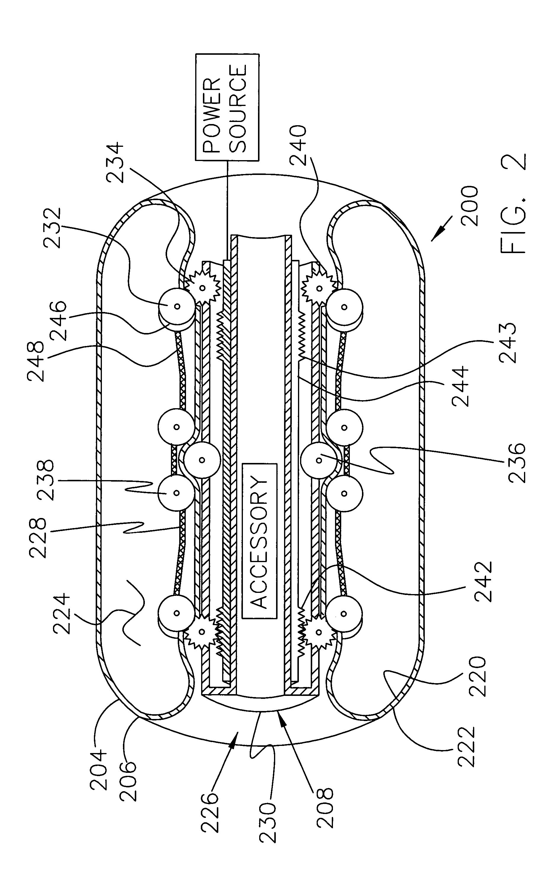 Propulsion mechanism for endoscopic systems