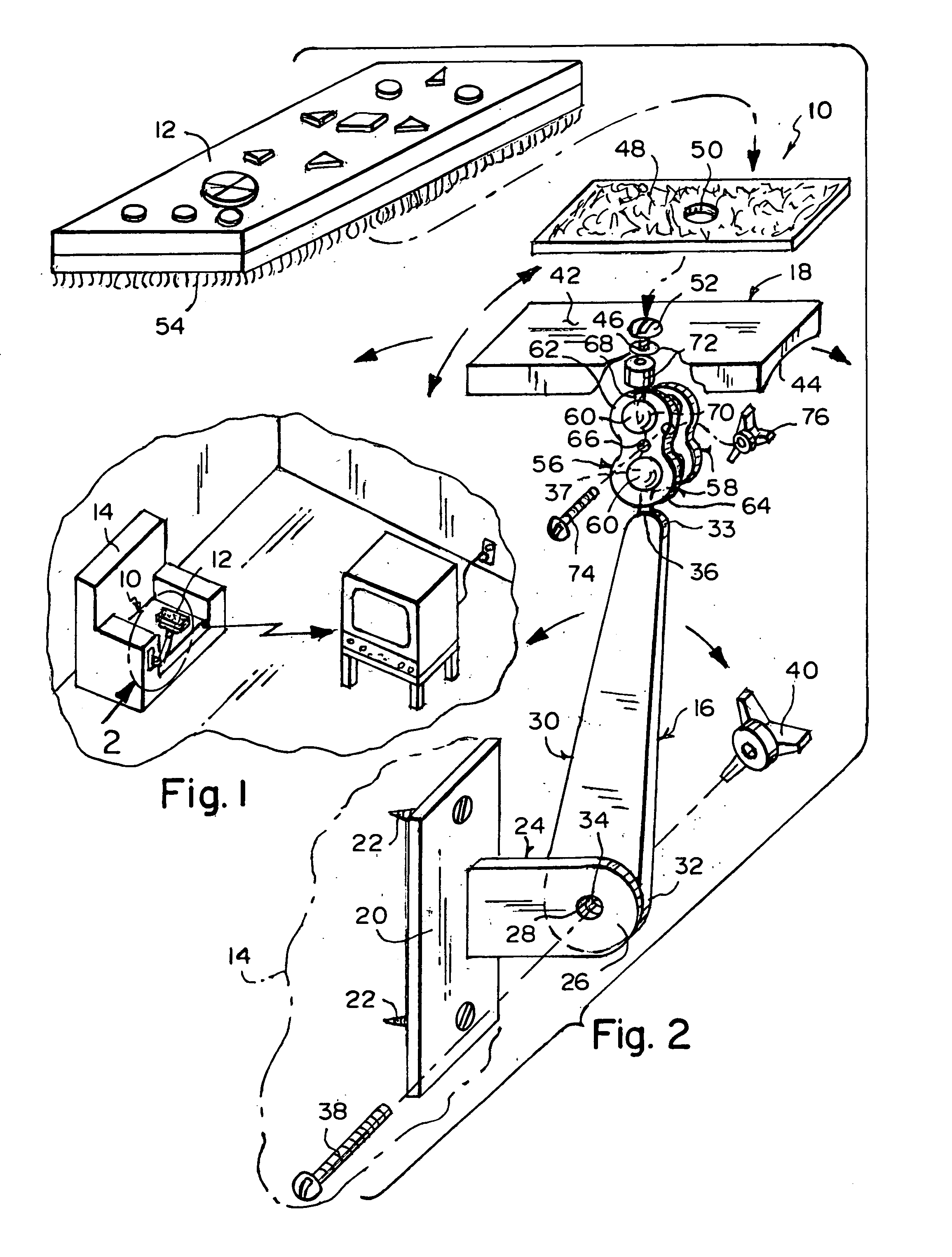 Holder for attaching a remote control to a piece of furniture